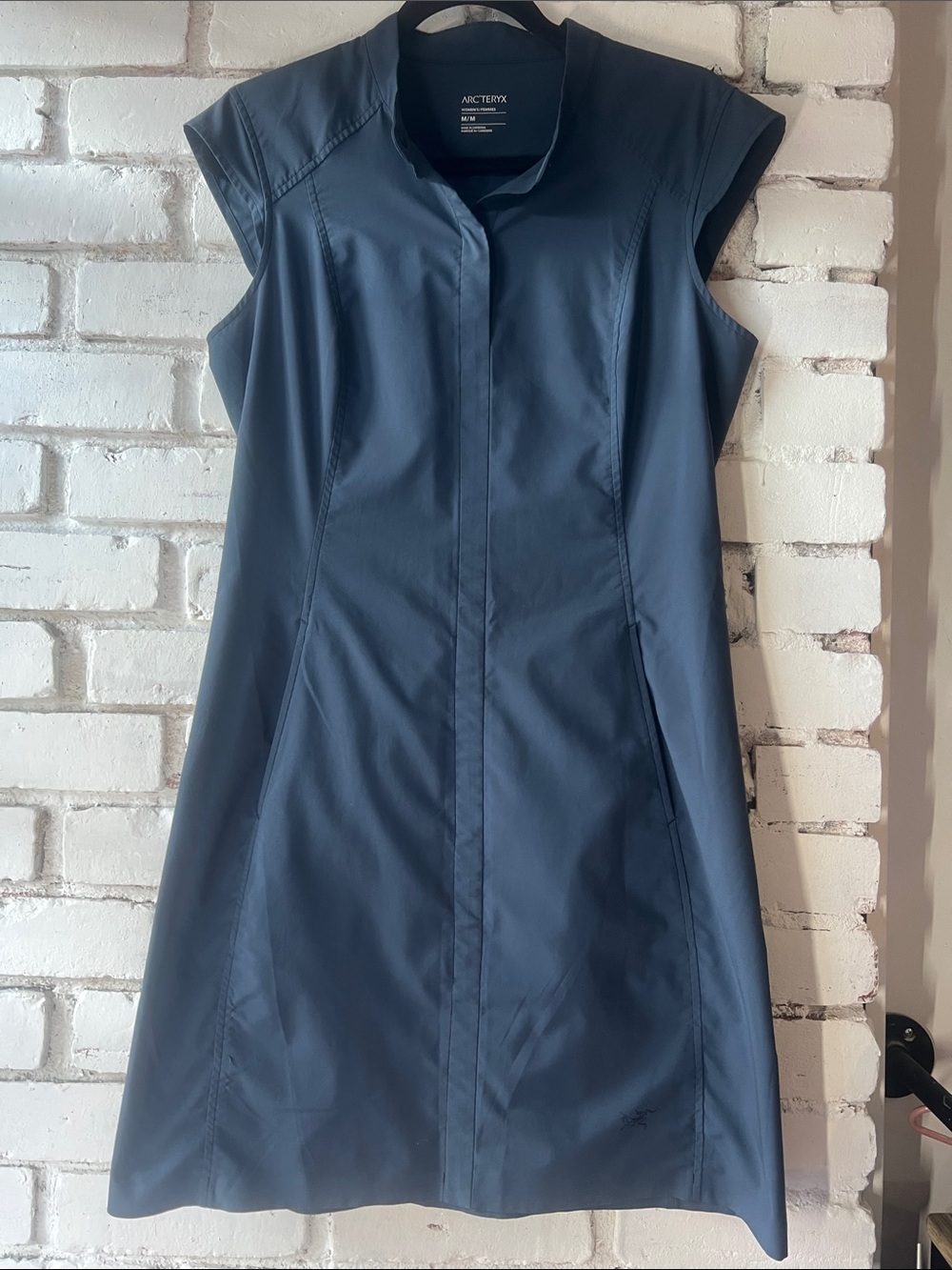 Arc'teryx Women's Navy Cap-Sleeve Tech Midi Dress